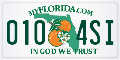 FL license plate 0104SI