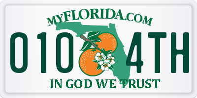 FL license plate 0104TH