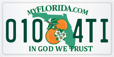 FL license plate 0104TI