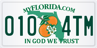 FL license plate 0104TM