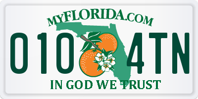 FL license plate 0104TN