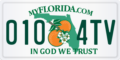 FL license plate 0104TV