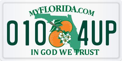 FL license plate 0104UP