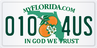 FL license plate 0104US