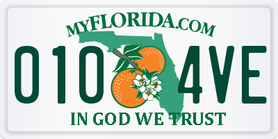 FL license plate 0104VE