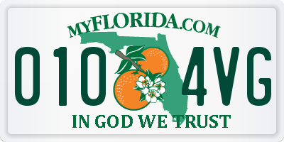 FL license plate 0104VG