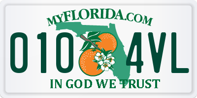 FL license plate 0104VL
