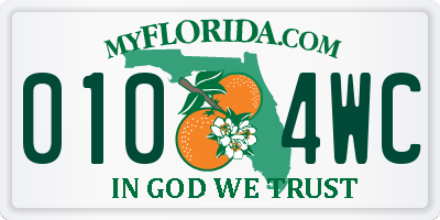 FL license plate 0104WC