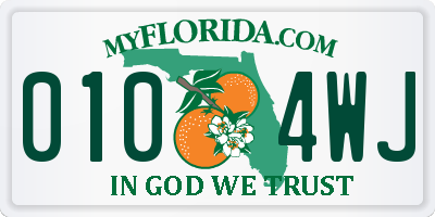 FL license plate 0104WJ