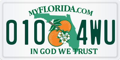 FL license plate 0104WU