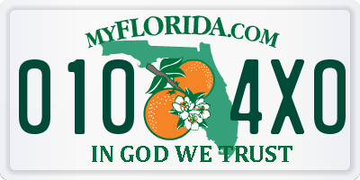 FL license plate 0104XO