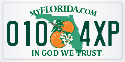 FL license plate 0104XP