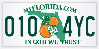 FL license plate 0104YC