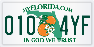 FL license plate 0104YF