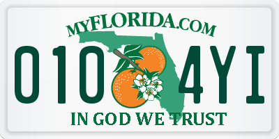 FL license plate 0104YI