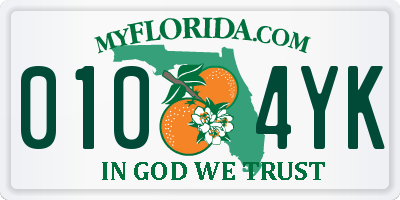 FL license plate 0104YK