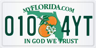 FL license plate 0104YT