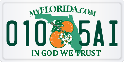 FL license plate 0105AI