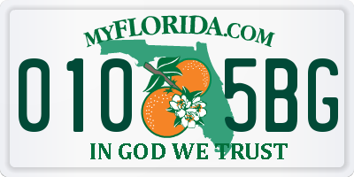 FL license plate 0105BG