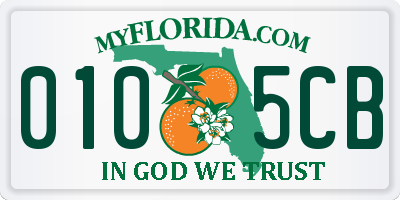 FL license plate 0105CB