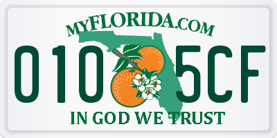 FL license plate 0105CF