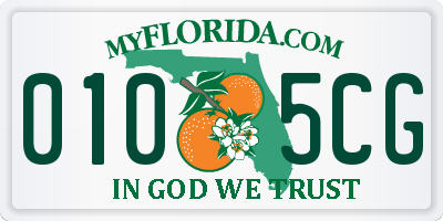 FL license plate 0105CG