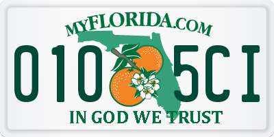 FL license plate 0105CI