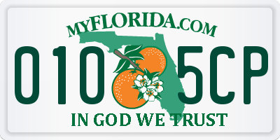 FL license plate 0105CP