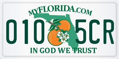 FL license plate 0105CR