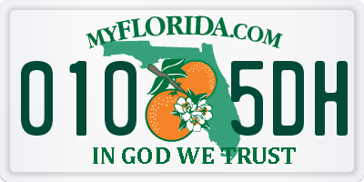 FL license plate 0105DH