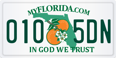 FL license plate 0105DN