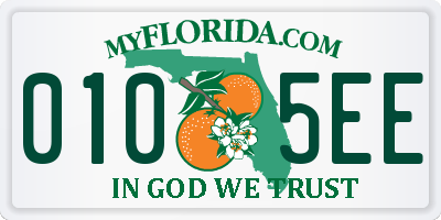 FL license plate 0105EE