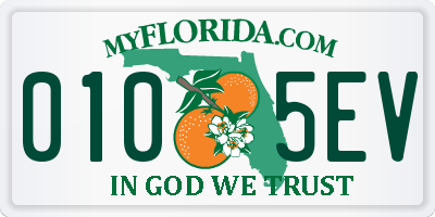 FL license plate 0105EV