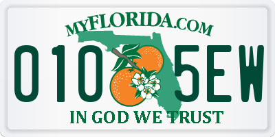 FL license plate 0105EW