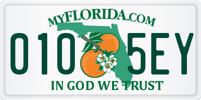 FL license plate 0105EY