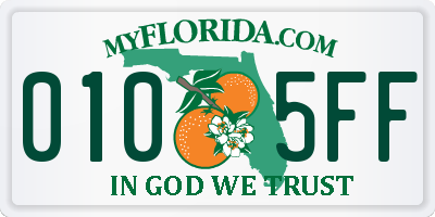 FL license plate 0105FF