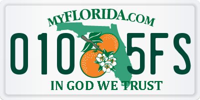 FL license plate 0105FS