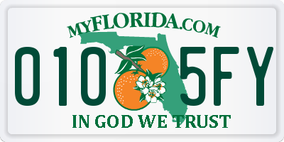FL license plate 0105FY