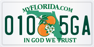FL license plate 0105GA