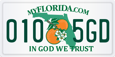 FL license plate 0105GD