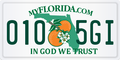 FL license plate 0105GI