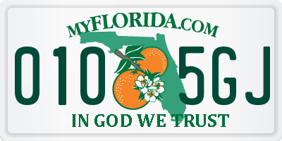 FL license plate 0105GJ