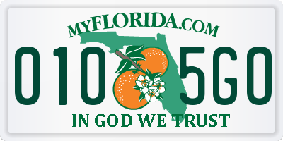 FL license plate 0105GO