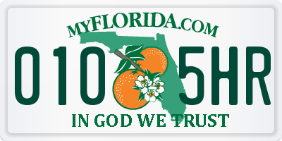 FL license plate 0105HR