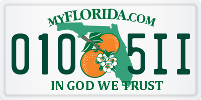 FL license plate 0105II