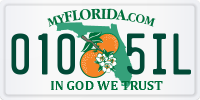 FL license plate 0105IL