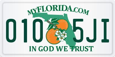 FL license plate 0105JI