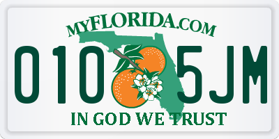 FL license plate 0105JM