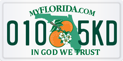 FL license plate 0105KD