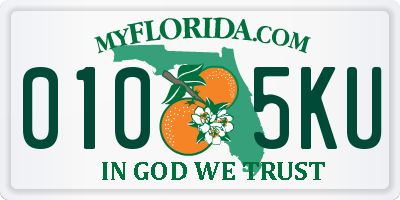 FL license plate 0105KU